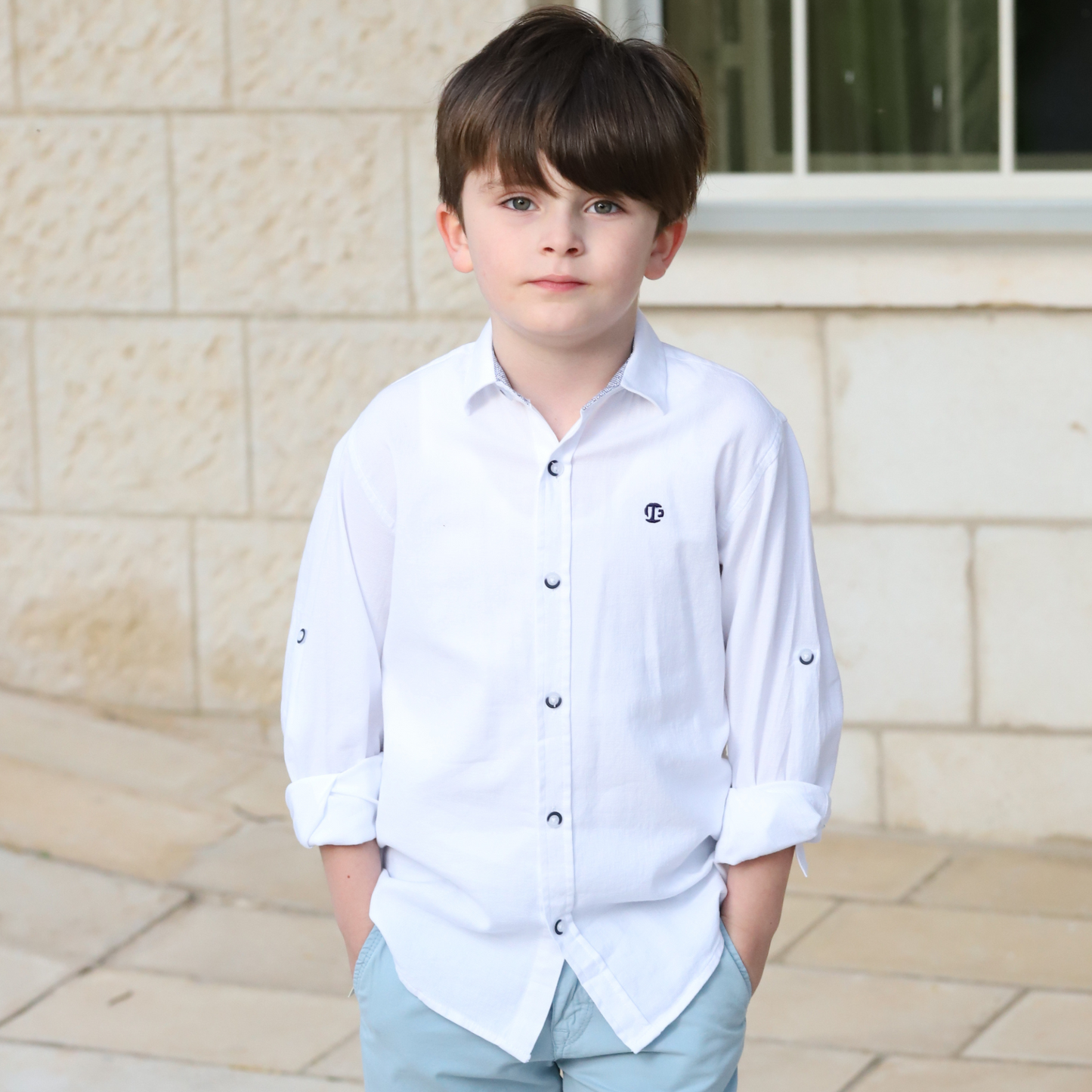 Boys Long Sleeves White Shirt