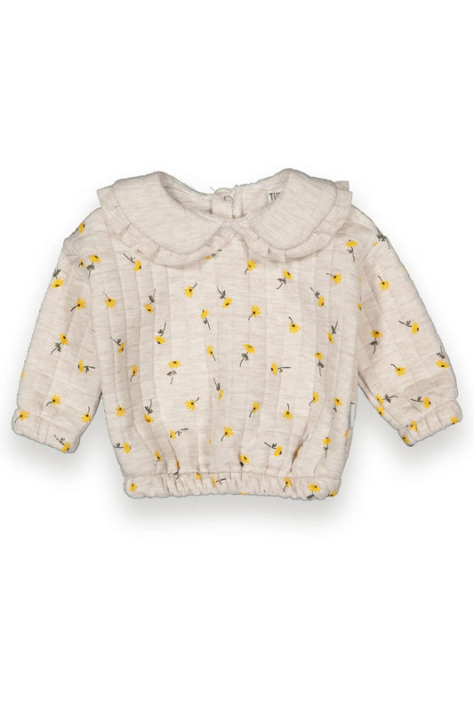 Floral Print Sweater with collar 6-18 months