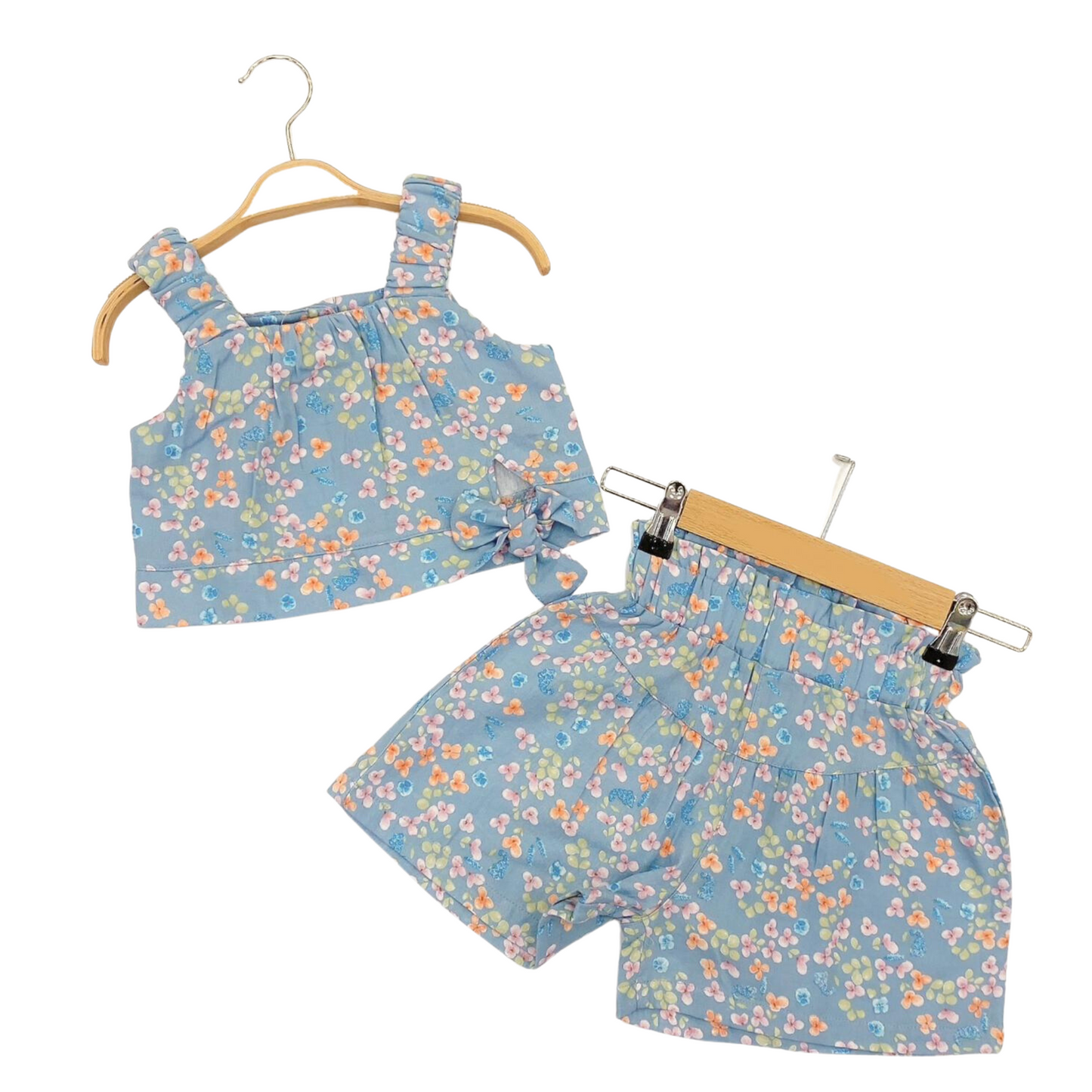 Blue flowers girls set