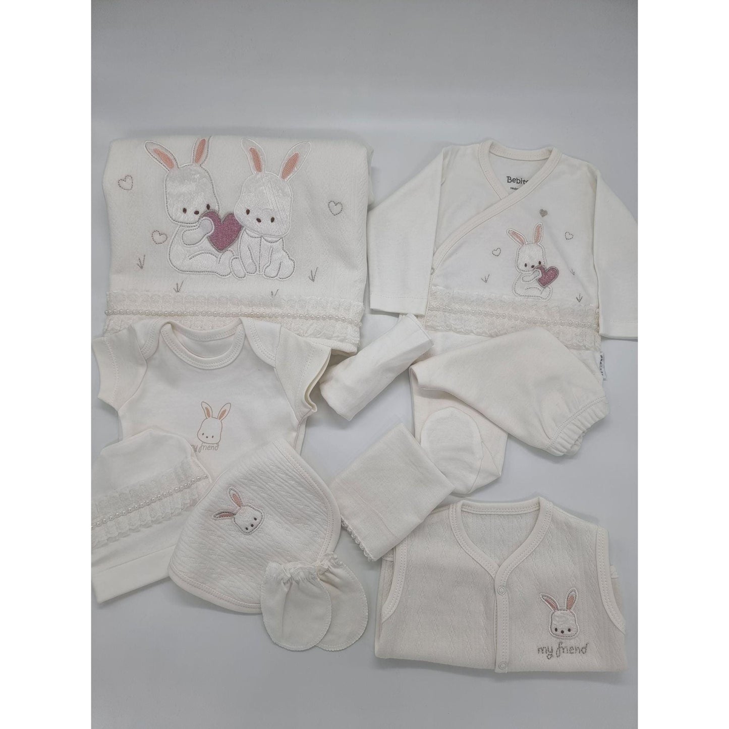 White Bunny10-Piece New Born Set