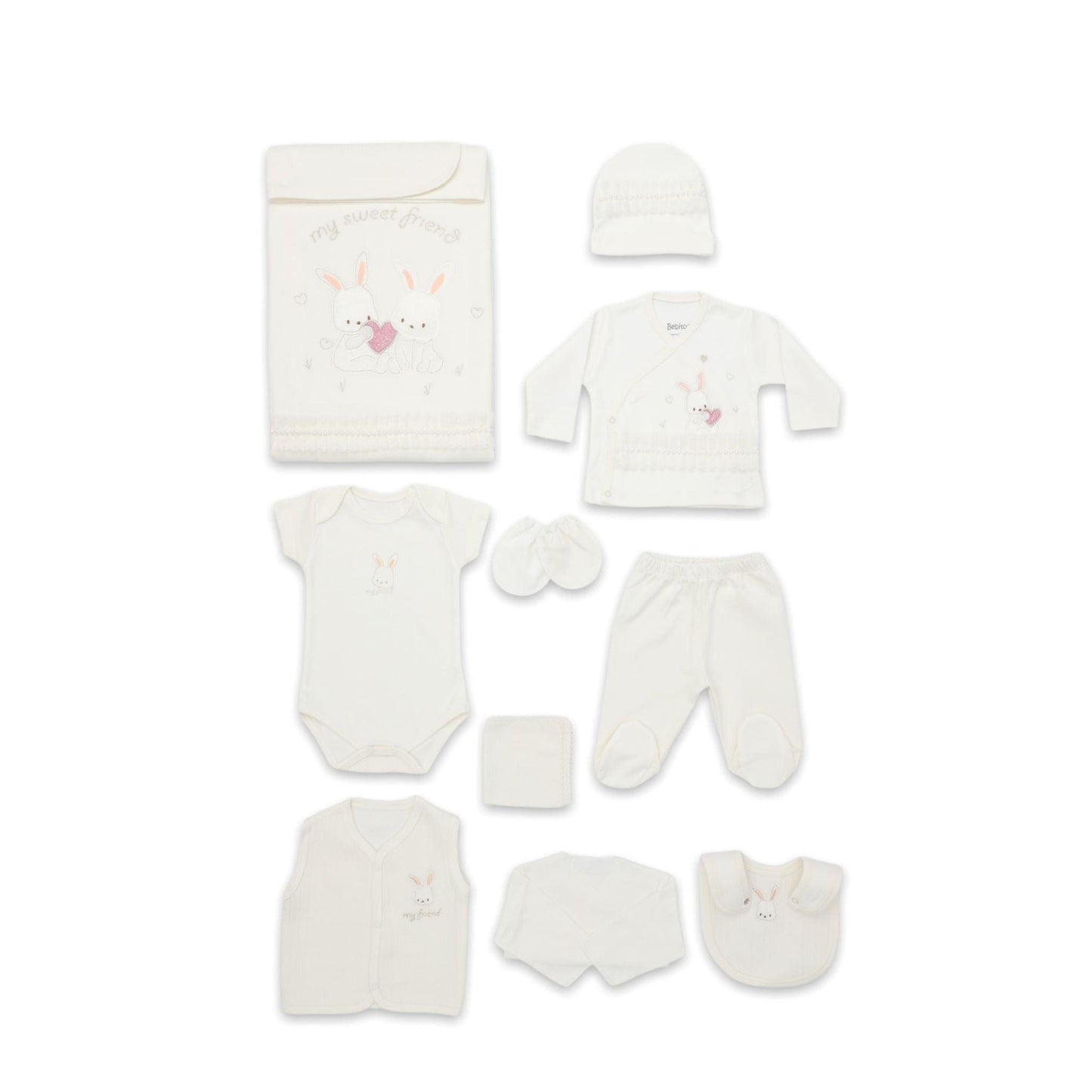 White Bunny10-Piece New Born Set