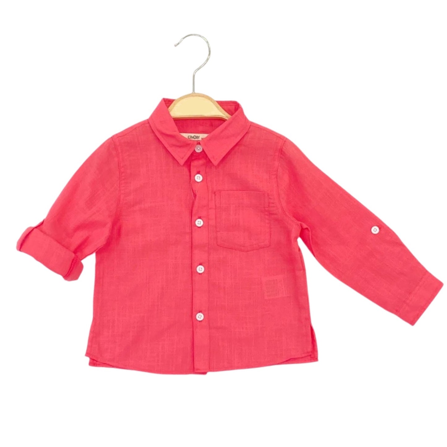 Colored Baby Boy Shirt Pomegranate