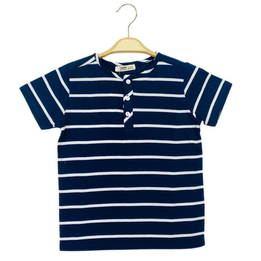 Striped Boy T-Shirt Navy Blue
