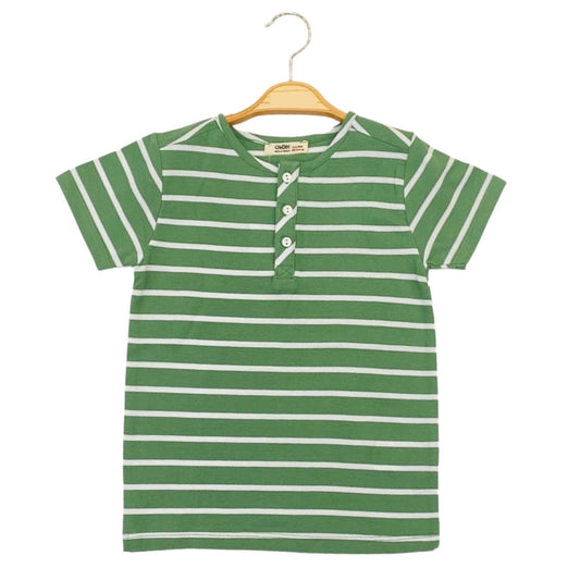 Striped Boy T-Shirt Green