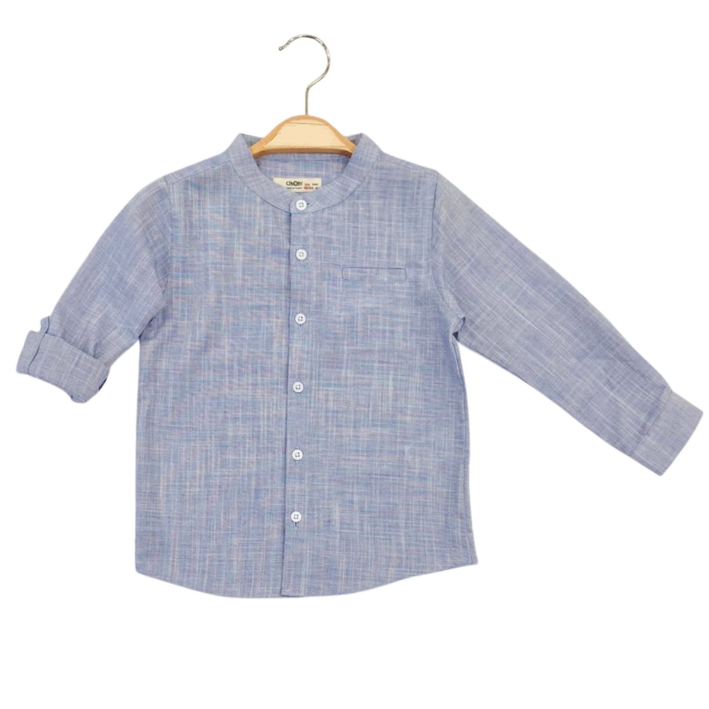 Mandarin Collar Kids Shirt