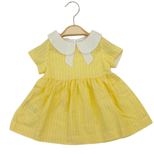 Baby Girl Striped Dress Yellow