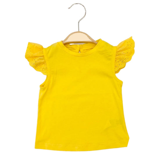 Fisto Arms Baby Girl T-Shirt Yellow