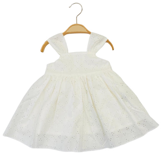 Ecru Baby Girl Patterned Dress