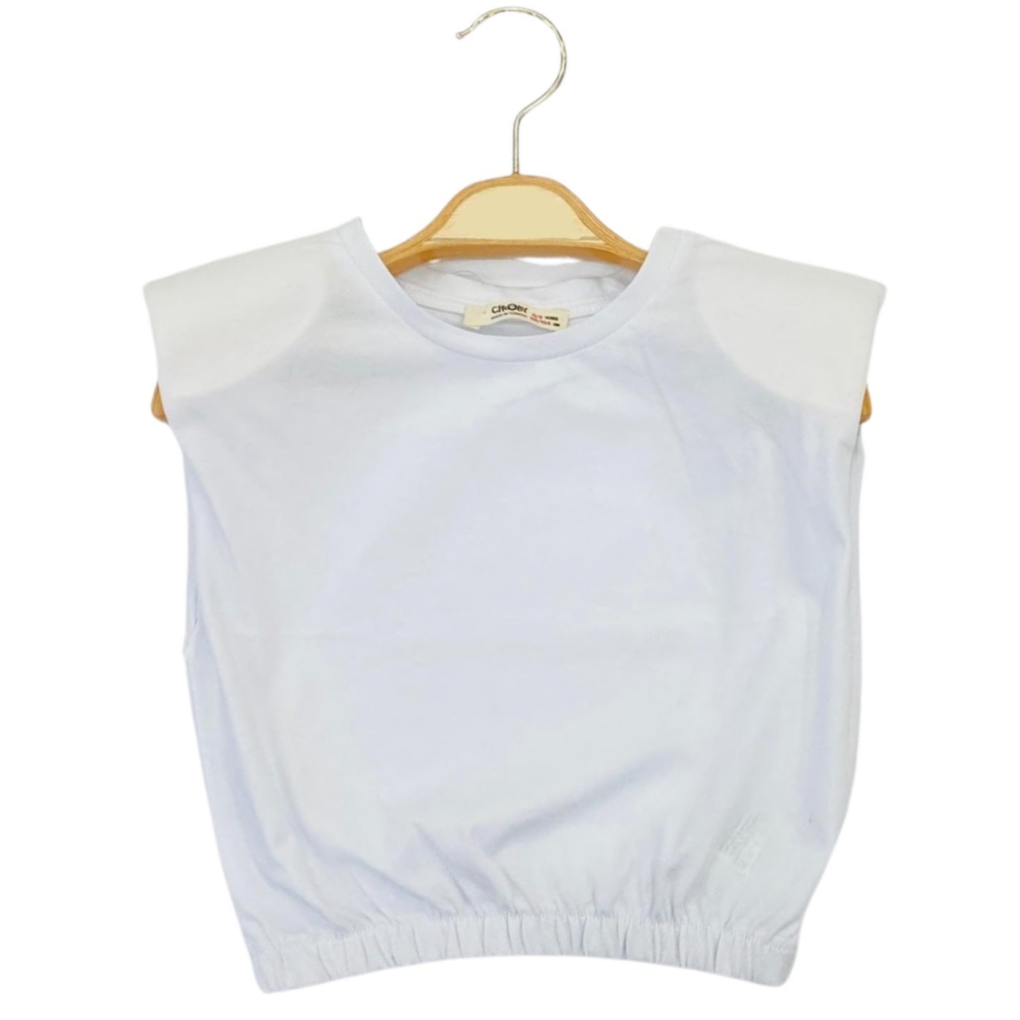 Shoulder Pad Girl T-Shirt White