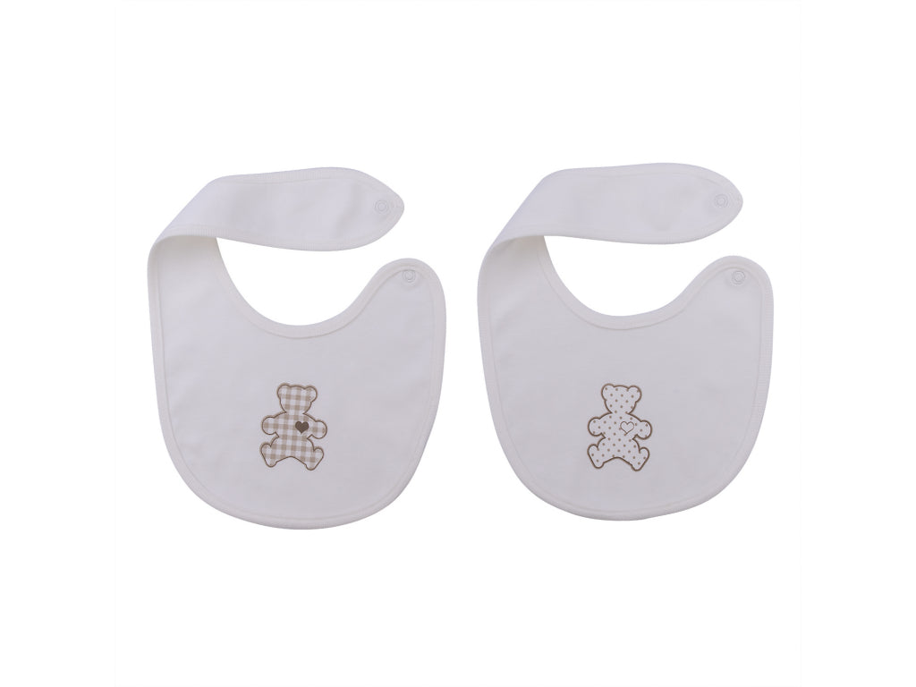 Bear Print Bibs 2 pack