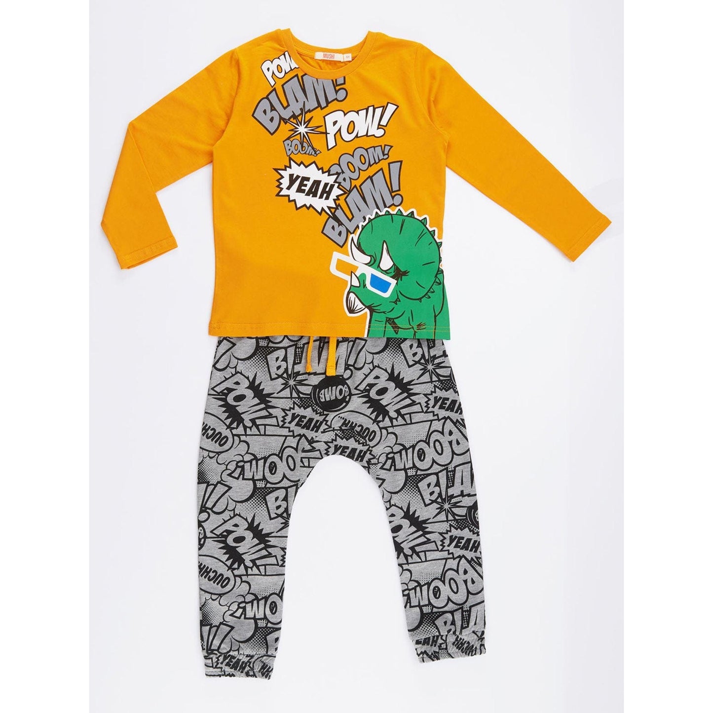 Pow Dino Boy T-shirt&Pants Set