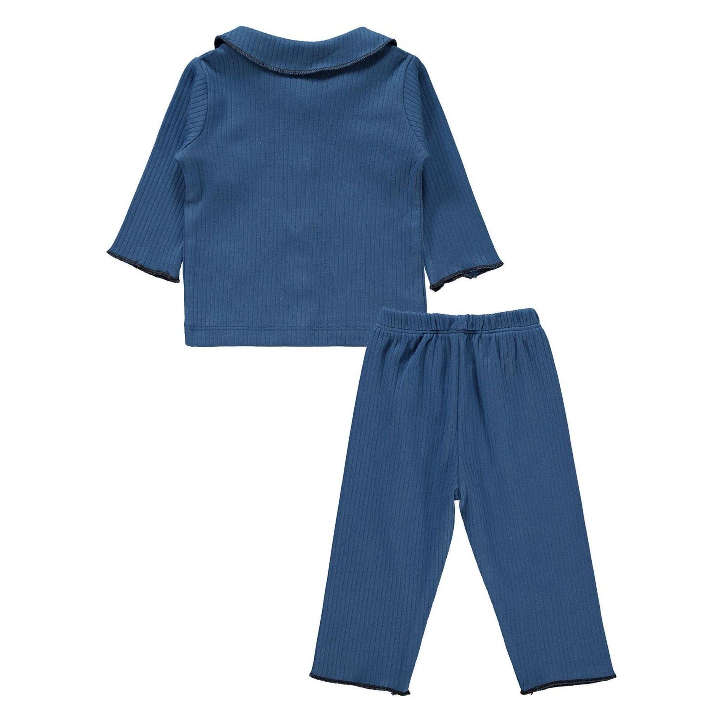 Sax Blue buttoned Pajamas