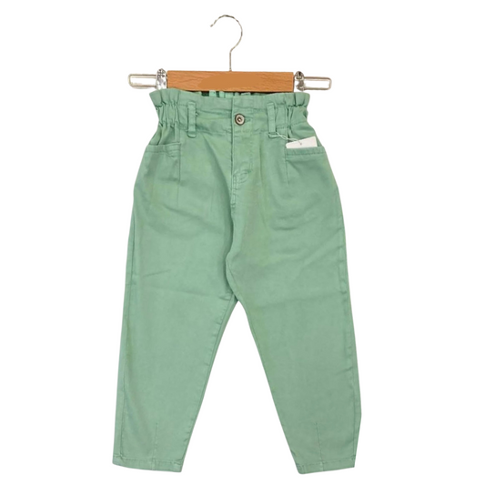 Paperbag Girls Color Pants Green