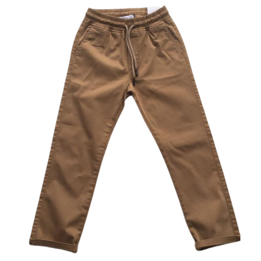 Beige elasticated pants 8 to 14
