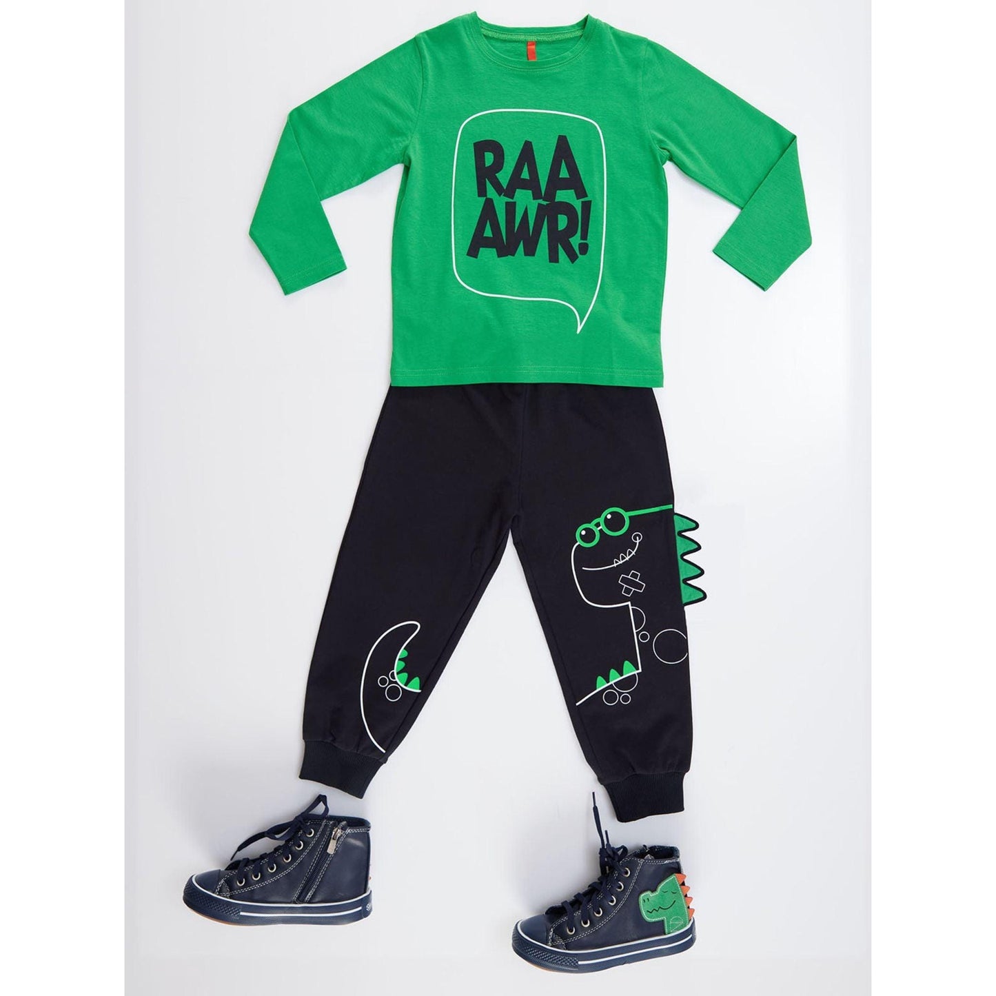 3D Dino Spike Boy Pants Set